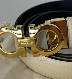 Cinto Gancini dupla face | Ferragamo