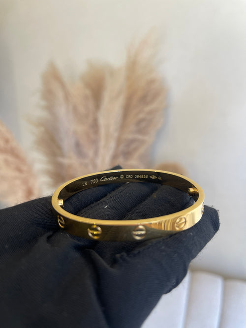 Bracelete Cartier banhado a ouro