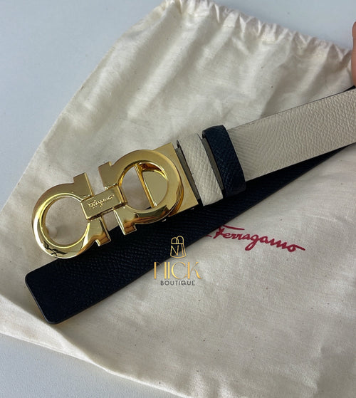 Cinto Gancini dupla face | Ferragamo