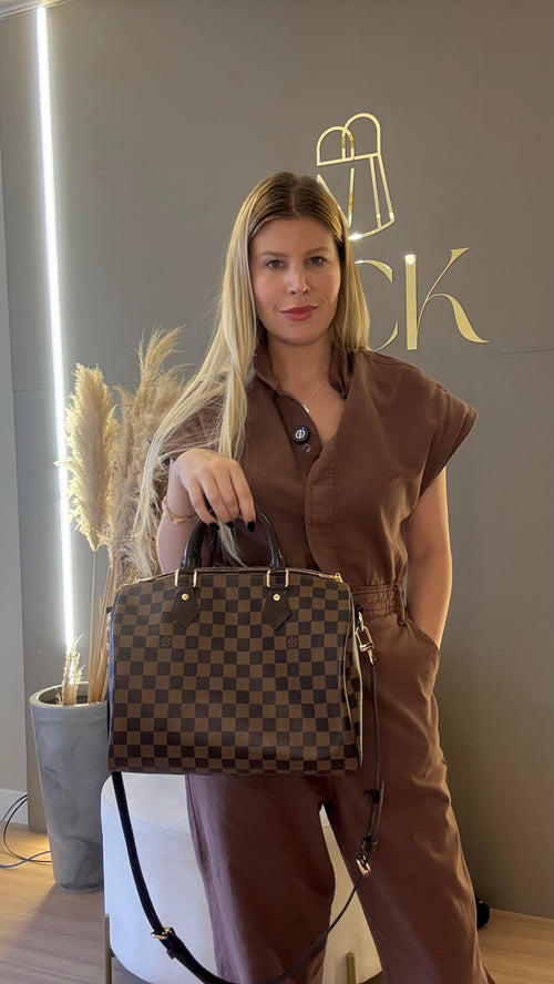 SPEEDY BANDOULIÈRE 30 DAMIER ÉBÈNE