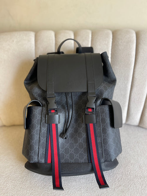 Gucci GG Black em canvas GG Supreme preto e cinza