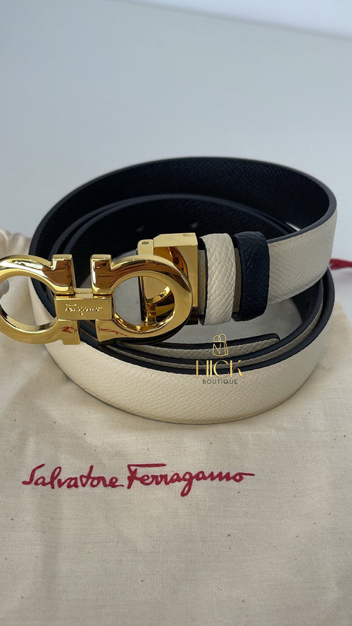 Cinto Gancini dupla face | Ferragamo