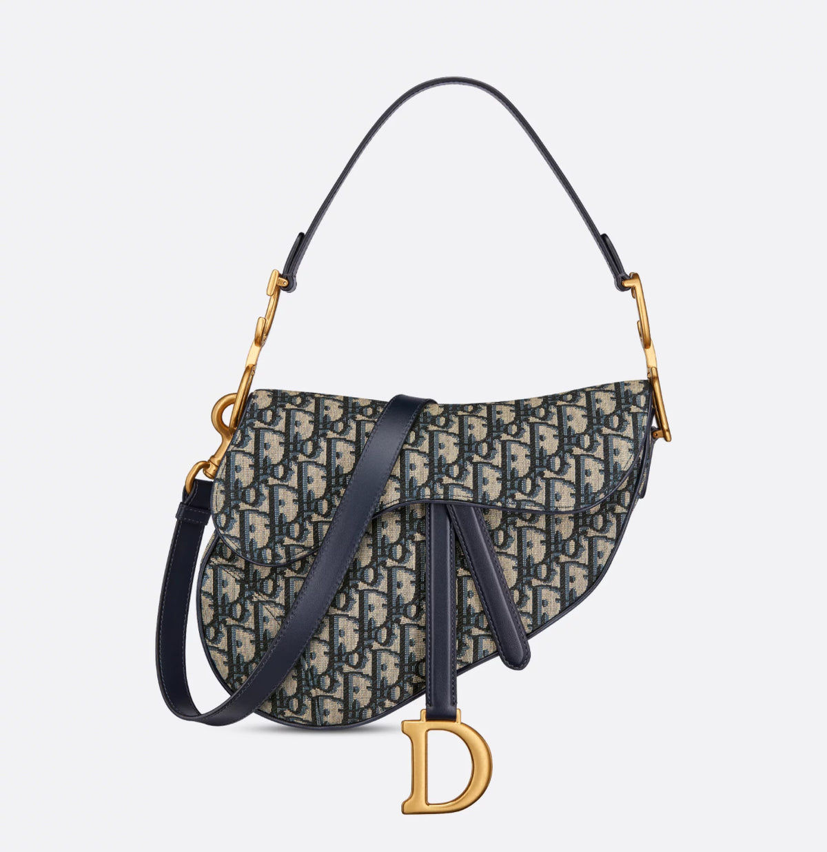 Bolsa Saddle em Jacquard Dior