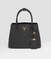 Prada Double em couro Saffiano Preta