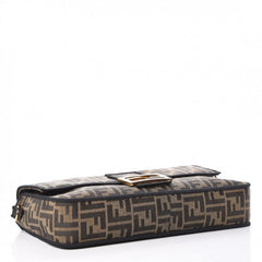 Fendi Baguete Jacquard FF marrom