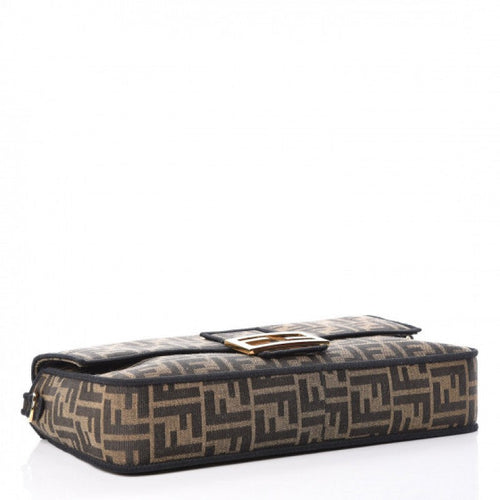 Fendi Baguete Jacquard FF marrom