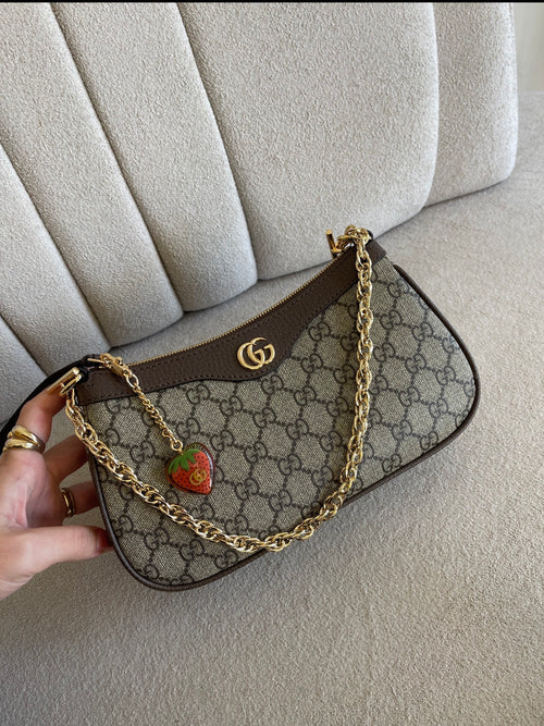 GUCCI OPHIDIA COM CHARM MORANGO