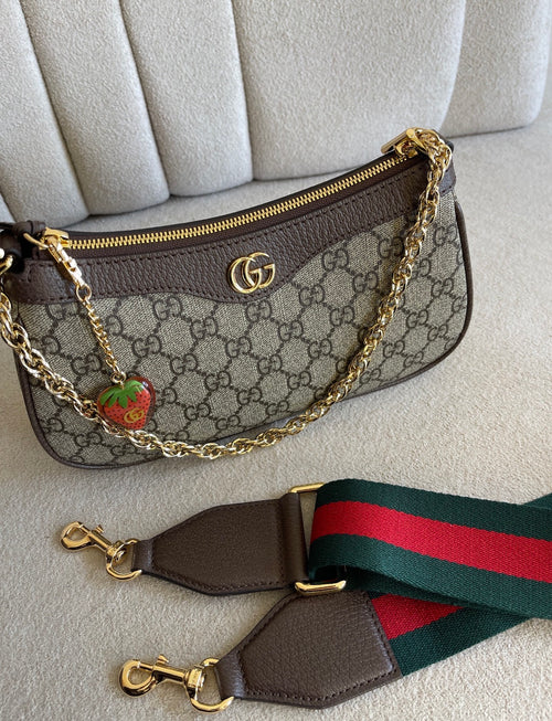 GUCCI OPHIDIA COM CHARM MORANGO