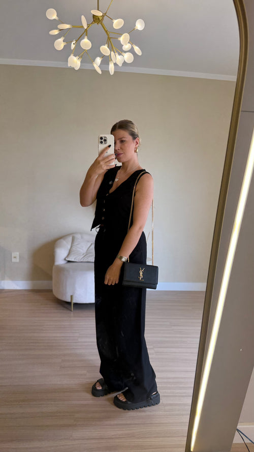 YSL KATE PEQUENA COURO GRANULADO