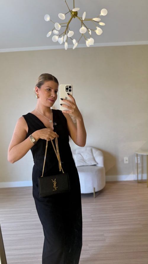 YSL KATE PEQUENA COURO GRANULADO