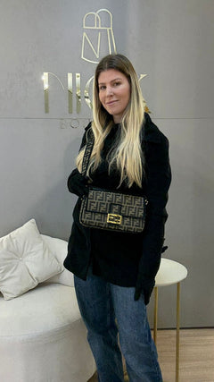 FENDI BAGUETE JACQUARD FF