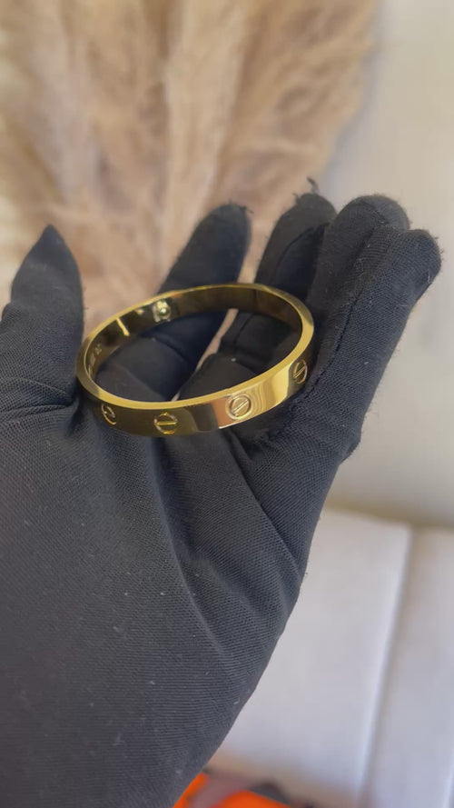 Bracelete Cartier banhado a ouro