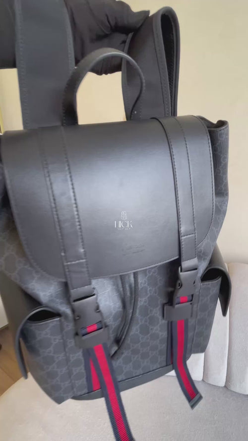 Gucci GG Black em canvas GG Supreme preto e cinza